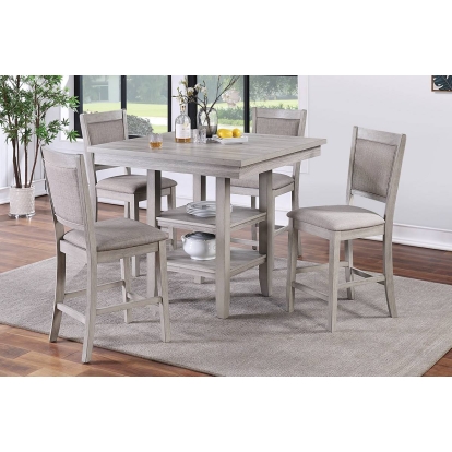 Poundex 5-Pcs Counter Height Dining Set Model F2604