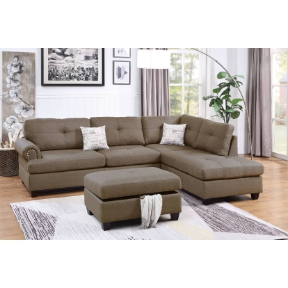 Poundex 3-Pcs Sectional Set Model F6416