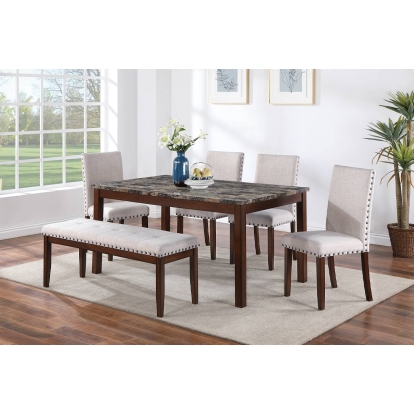 Poundex 6-Pcs Dining Set Model F2619