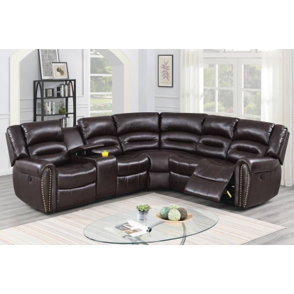 Poundex Power Reclining Sectional Model F86613