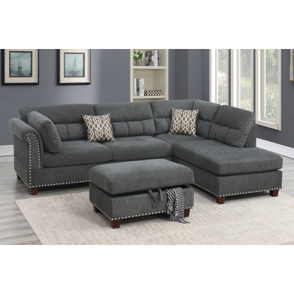 Poundex 3-Pcs Sectional Set Model F6417