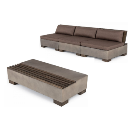 VIG Furniture Brown Sofa Set SKU VGLB-RIVI-REC-SET2 - Product ID 79949