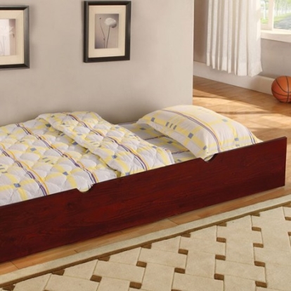 Furniture of America Omnus Transitional Solid with Wood Veneer Cherry Trundle Model CM-TR452-CH