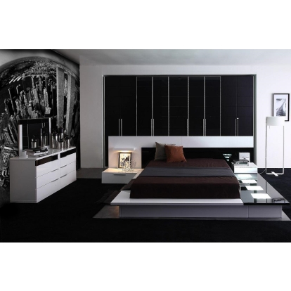 VIG Furniture White Bed SKU VGWCIMPERA - Product ID 11689|11690|11691