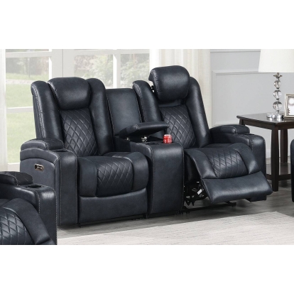 Poundex Power Reclining Loveseat Model F86328