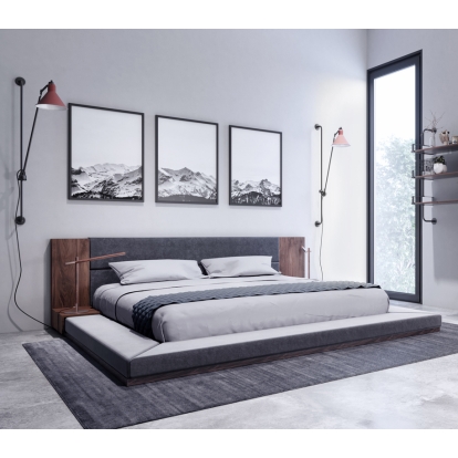VIG Furniture Grey Bed SKU VGMABR-55-BED - Product ID 78258|78259|78260