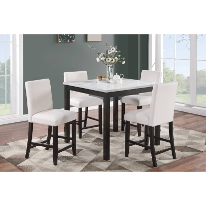 Poundex 5-Pcs Counter Height Dining Set Model F2617