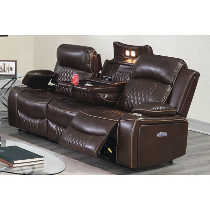Poundex Power Reclining Sofa Model F86403
