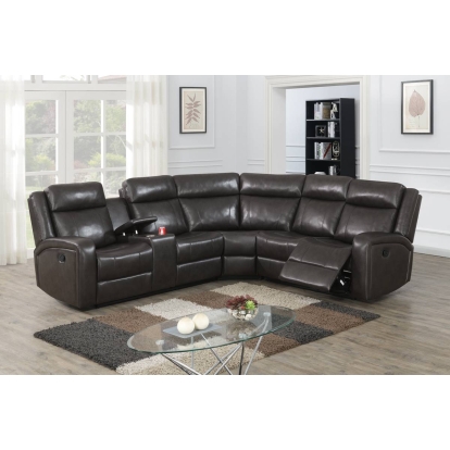 Poundex Manual Reclining Sectional Model F8760