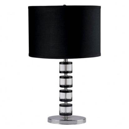 Furniture of America Zoe Contemporary Glass Metal Black Table Lamp Model L731157