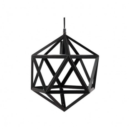 Furniture of America Mea Industrial Metal Black Ceiling Lamp Model L731228