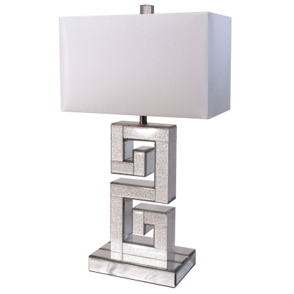 Gaea Silver/White Table Lamp Model L74002 by Furniture of America