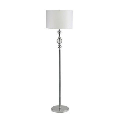 Emi White/Silver Floor Lamp Model L76187F by Furniture of America