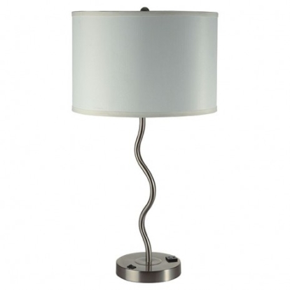 Furniture of America Sprig Contemporary Metal White Table Lamp (2-Box) Model L76224T-WH-2PK