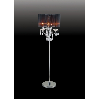 Jada Chrome/Black Floor Lamp Model L76733BK-F by Furniture of America