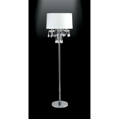 Jada Chrome/White Floor Lamp Model L76733WH-F by Furniture of America