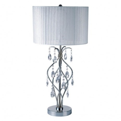 Furniture Of America Xia Traditional Metal White Table Lamp | L76738