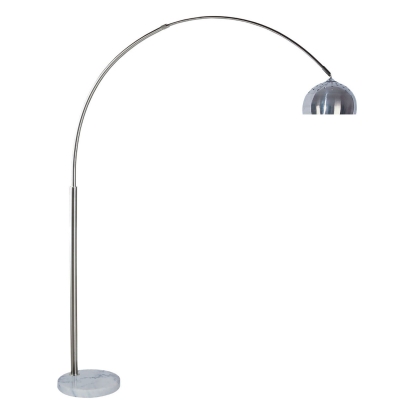 Rene White/Chrome Arch Lamp Model L76935 by Furniture of America