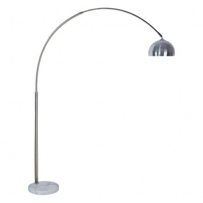 Furniture of America Rene Contemporary Marble Metal White-Chrome Arch Lamp Model L76935