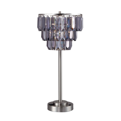 Meg Black/Chrome Table Lamp Model L76937T by Furniture of America