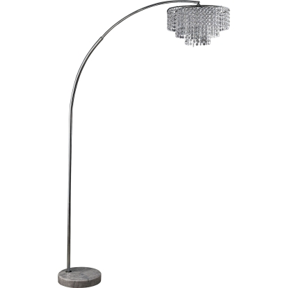 Julie Chrome 62"H Crystal Chrome Arch Lamp Model L76938SN by Furniture of America