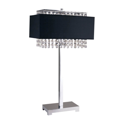 Naya Chrome/Black Table Lamp Model L7733BK by Furniture of America