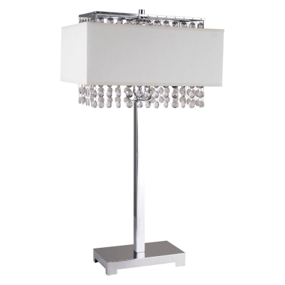 Naya Chrome/White Table Lamp Model L7733WH by Furniture of America