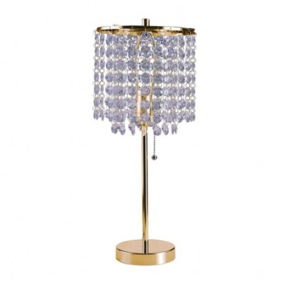 Furniture Of America Ira Glam Crystal, Metal Gold Table Lamp | L78315G