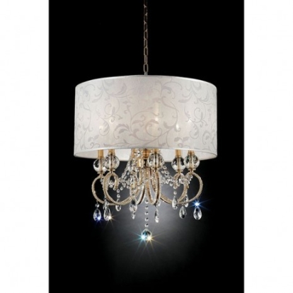 Furniture Of America Deborah Traditional Crystal Gold Ceiling Lamp | L9155H