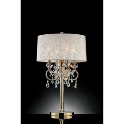 Furniture of America Deborah Traditional Crystal Gold Table Lamp Model L9155T