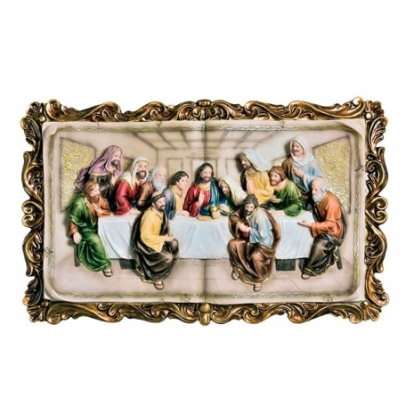 Furniture of America Homili Traditional Ceramic Multi Last Supper Plaque Model L92534-P1