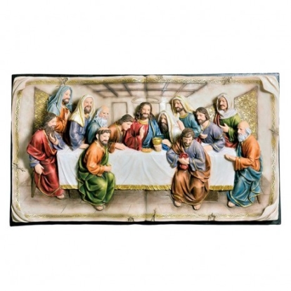 Furniture of America Homili Traditional Ceramic Multi Last Supper Plaque Model L92534-P5