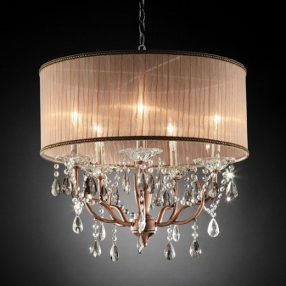 Furniture Of America Cecelia Traditional Crystal, Metal Copper Ceiling Lamp | L95126H