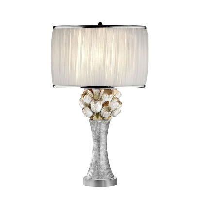 Simone White/Silver Table Lamp Model L95508T by Furniture of America