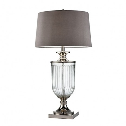 Furniture Of America Ira Contemporary Glass Silver/Clear Table Lamp | L9711