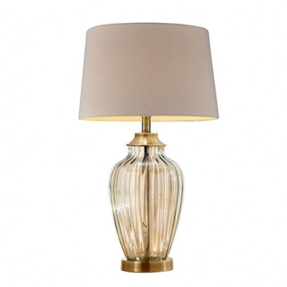 Furniture Of America Lee Contemporary Glass Gold/Clear Table Lamp | L9713