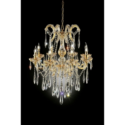 Christiana Gold 35"H Gold Ceiling Lamp Model L9806H by Furniture of America