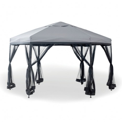 Furniture of America Arali Contemporary Fabric Metal Gray Hxz Pop Up Gazebo Model LA-A023GY