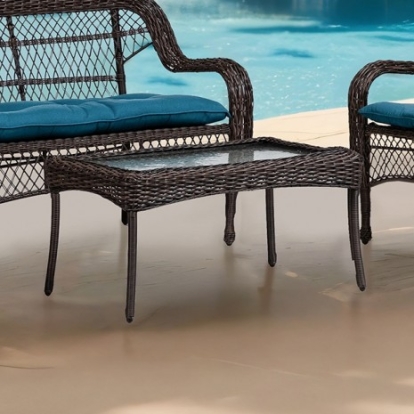 Furniture Of America Oliveri ----- ----- ----- Wicker Coffee Table | LA-L008DT