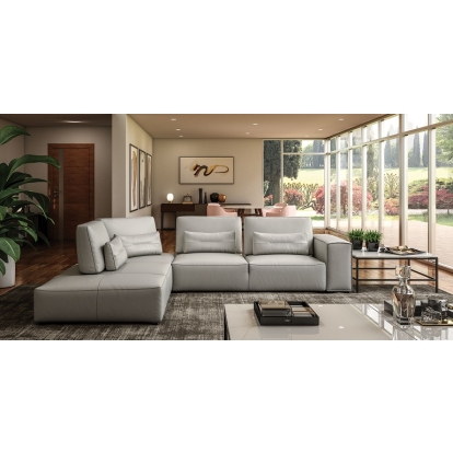 VIG Furniture Light Grey Sectional Sofa SKU VGCC-HOLLYWOOD-GREY-LAF-SECT - Product ID 79428