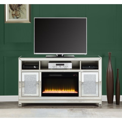 ACME Noralie Tv Stand With Fireplace Model LV00310