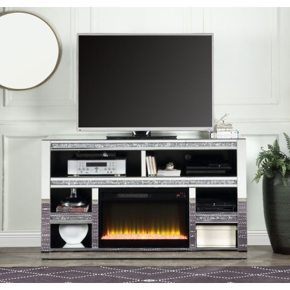 ACME Noralie Tv Stand With Fireplace Model LV00311