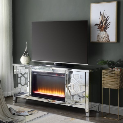 ACME Noralie Tv Stand With Fireplace Model LV00312