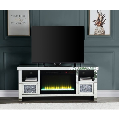 ACME Noralie Tv Stand With Fireplace Model LV00313