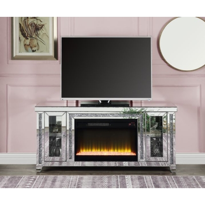 ACME Noralie Tv Stand With Fireplace & Led Model LV00315