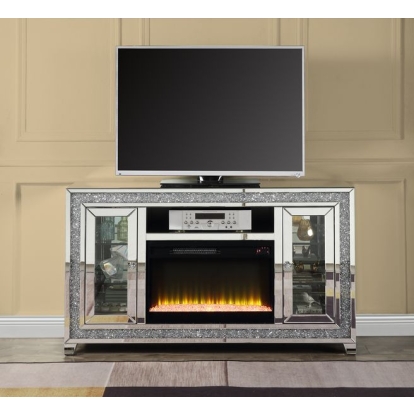 ACME Noralie Tv Stand With Fireplace & Led Model LV00316