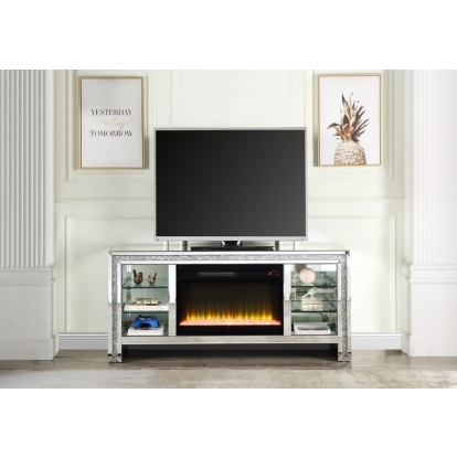 ACME Noralie Tv Stand With Fireplace & Led Model LV00317