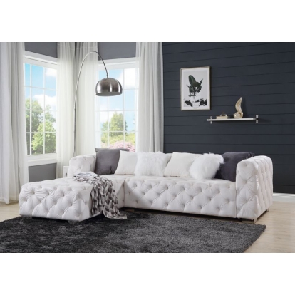 ACME Qokmis Sectional Sofa With 6 Pillows Model LV00391