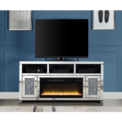 ACME Noralie Tv Stand With Fireplace Model LV00519