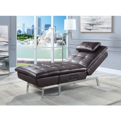 ACME Padilla Chaise Lounge With Pillow & Usb Model LV00825
